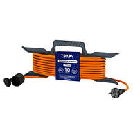 Удлинитель на рамке Tokov Electric, 1-местный, 10м, ПВС 2х0.75мм, IP44, без заземления цены в Воронеже