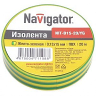Изолента ПВХ Navigator, 15ммх20м, желто-зеленый. цены в Воронеже