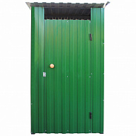 Туалет металлический односкатный со стульчаком, RAL 6002 (зеленая листва) цены в Воронеже