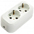 Колодка удлинителя UNIVersal, 2-местная, с заземлением, белая