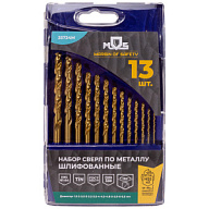 Набор сверл по металлу Mos, титановое покрытие 1,5-6,5мм, 13шт цены в Воронеже