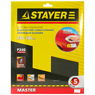 Бумага наждачная  Master Stayer № 240, 23х28см, тканевая, водостойкая, набор 5шт/упак цены в Воронеже