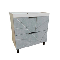 Тумба напольная Гранд 70 с умывальником Марго 70, бетон цены в Воронеже