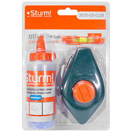 Шнур разметочный Sturm! 2025-03-CL20, красящий порошок, уровень, 20м цены в Воронеже