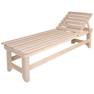 Лежак с регулируемой спинкой, 1800мм х 550мм х 445мм, липа цены в Воронеже