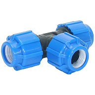 Тройник ПНД соединительный, ДУ25 х ДУ25 х ДУ25, компрессионный цены в Воронеже