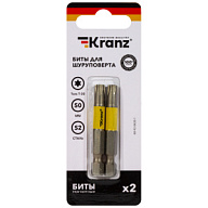 Биты Kranz Torx №30, 50мм, магнитная, 2шт цены в Воронеже