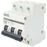 Выключатель автоматический ВА47-29 EKF, 3 полюсный, 40А С 4.5кА цены в Воронеже