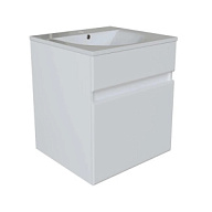 Тумба подвесная Брикс-50 с умывальником Breeze-50, белая цены в Воронеже