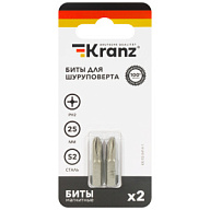 Бита Kranz PH №2, 25мм, магнитная, 2шт цены в Воронеже