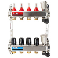 Коллектор с расходомерами без сливных узлов, Tim, 1", 4 выхода цены в Воронеже