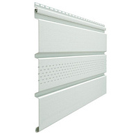 Соффит Т4 с центральной перфорацией Дёке Premium, пломбир, 305х3000мм цены в Воронеже