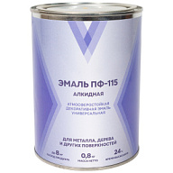 Эмаль ПФ-115 "V", алкидная, желтый, 0.8кг цены в Воронеже