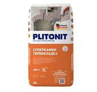 Раствор термостойкий, Plitonit СуперКамин ТермоКладка, 20 кг цены в Воронеже