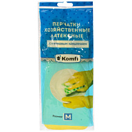 Перчатки Komfi, латексные, с х/б напылением, размер M цены в Воронеже
