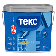 Краска водно-дисперсионная Текс Профи, фасадная, акрилатная, белая, матовая, база D, 9л. цены в Воронеже