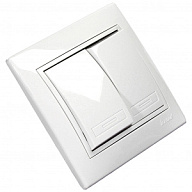 Выключатель скрытой проводки Lezard Мира, 2-клавишный, 10А,белый цены в Воронеже