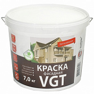 Краска вододисперсионная VGT АК-1180, белоснежная, фасадная, 7кг цены в Воронеже
