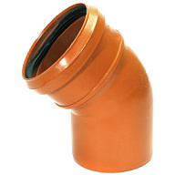 Отвод для наружной канализации d 110мм, угол 45° цены в Воронеже