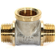 Тройник никелированный, 1/2" ш-г-ш цены в Воронеже