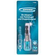 Адаптер Gross 1/4", для бит с держателем и двойным магнитом цены в Воронеже