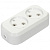 Колодка удлинителя UNIVersal, 2-местная, без заземления, белая