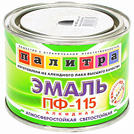 Эмаль ПФ-115 Палитра, черный, 0.4кг цены в Воронеже