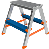 Стремянка Sarayli Color двухсторонняя, алюминиевая, 2 ступени цены в Воронеже