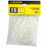 Крестики для плитки Stayer, 1.5мм, 200шт/упак цены в Воронеже