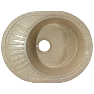 Мойка  искусственный камень Ulgran, круглая с крылом, 450х570х155мм, песочный цены в Воронеже