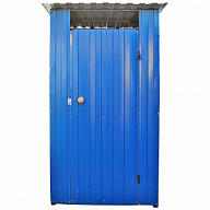 Туалет металлический односкатный со стульчаком, RAL 5005 (сигнально-синий) цены в Воронеже