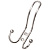 Крючок KL-50 прутковый, хром, 3х рожковый