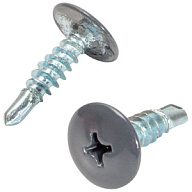 Саморез с прессшайбой 4.2 х 25, RAL 7024 серый графит, сверло, весовой, ~ 66шт в 100г цены в Воронеже