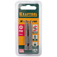 Биты Бита Kraftool X-Drive PH №2, 50мм, торсионная, 2шт Бита Kraftool X-Drive PH №2, 50мм, торсионная, 2шт цены в Воронеже