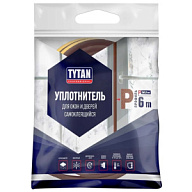 Уплотнитель для окон и дверей Tytan Prof, Р-профиль, 9мм х 6м, самоклеящийся, коричневый цены в Воронеже