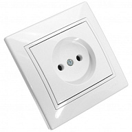 Розетка скрытой проводки Lezard Мира, 1-местная, 16А, без заземления, белая цены в Воронеже