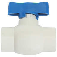 Кран шаровый полипропиленовый Kalde 20, мини, белый цены в Воронеже