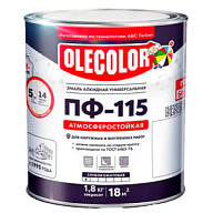 Эмаль ПФ-115 Olecolor, голубой, 1.8кг цены в Воронеже
