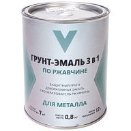 Грунт-эмаль "V" по ржавчине 3в1, белая, 0,8кг цены в Воронеже