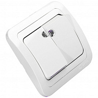 Выключатель скрытой проводки Makel Mimoza, 2-клавишный, 10А, с индикатором, белый цены в Воронеже