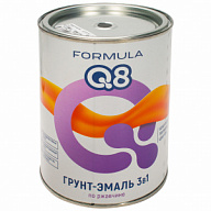 Грунт-эмаль по ржавчине 3в1, FORMULA Q8, черная, 0.9л цены в Воронеже