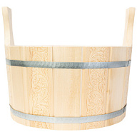 Все для Ушат Банные штучки, для бани и сауны, с пластиковой вставкой, липа, 9л цены в Воронеже