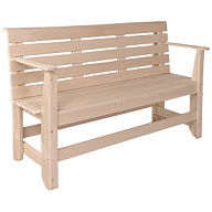 Скамья с подлокотниками, липа, 1400мм х 870мм х 550мм цены в Воронеже