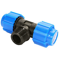 Тройник ПНД, ДУ25 х 1" х ДУ25, с наружной резьбой цены в Воронеже