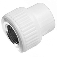 Муфта полипропиленовая Valfex, комбинированная, 20 х 1/2" г, белый цены в Воронеже