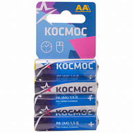 Батарейка Космос, LR06 (АА), солевая, (4шт/уп) цены в Воронеже