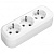 Колодка удлинителя UNIVersal, 3-местная, с заземлением, белая