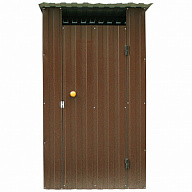 Туалет металлический односкатный со стульчаком, RAL 8017 (шоколад) цены в Воронеже