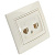 Розетка компьютерная+телефонная Lezard Мира RJ11/RJ45, 2 разъема, кремовый.