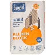 Клей монтажный для ГСБ Bergauf Kleben Block, 25 кг цены в Воронеже
